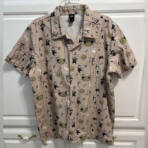 Disney Tim Burton’s Nightmare Before Christmas Boxlunch  Men’s Shirt Size XL